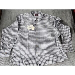 UNTUCKit Kenwood WF Dress Shirt Mens 3XL Regular Fit Button Up Cotton Blue White